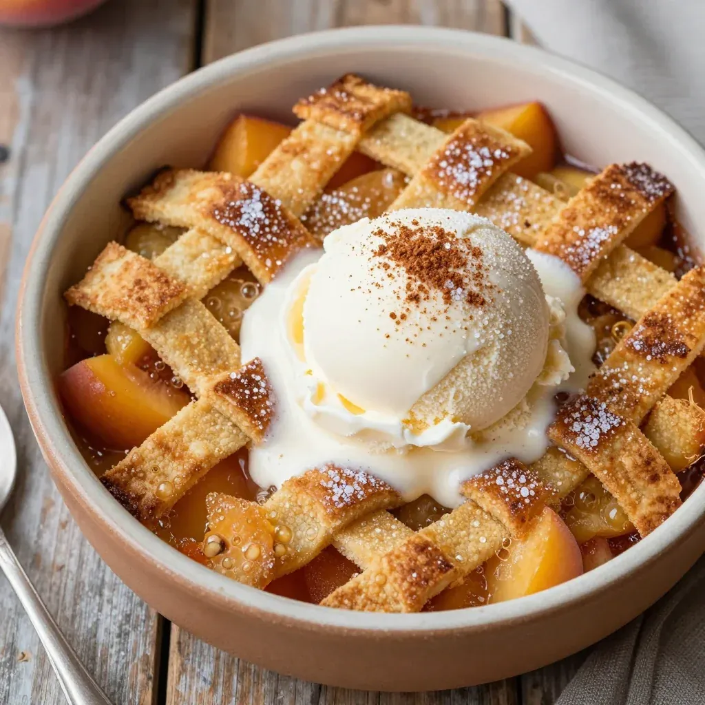 Martin Luther King Jr. Day Peach and Cobbler with Vanilla Ice