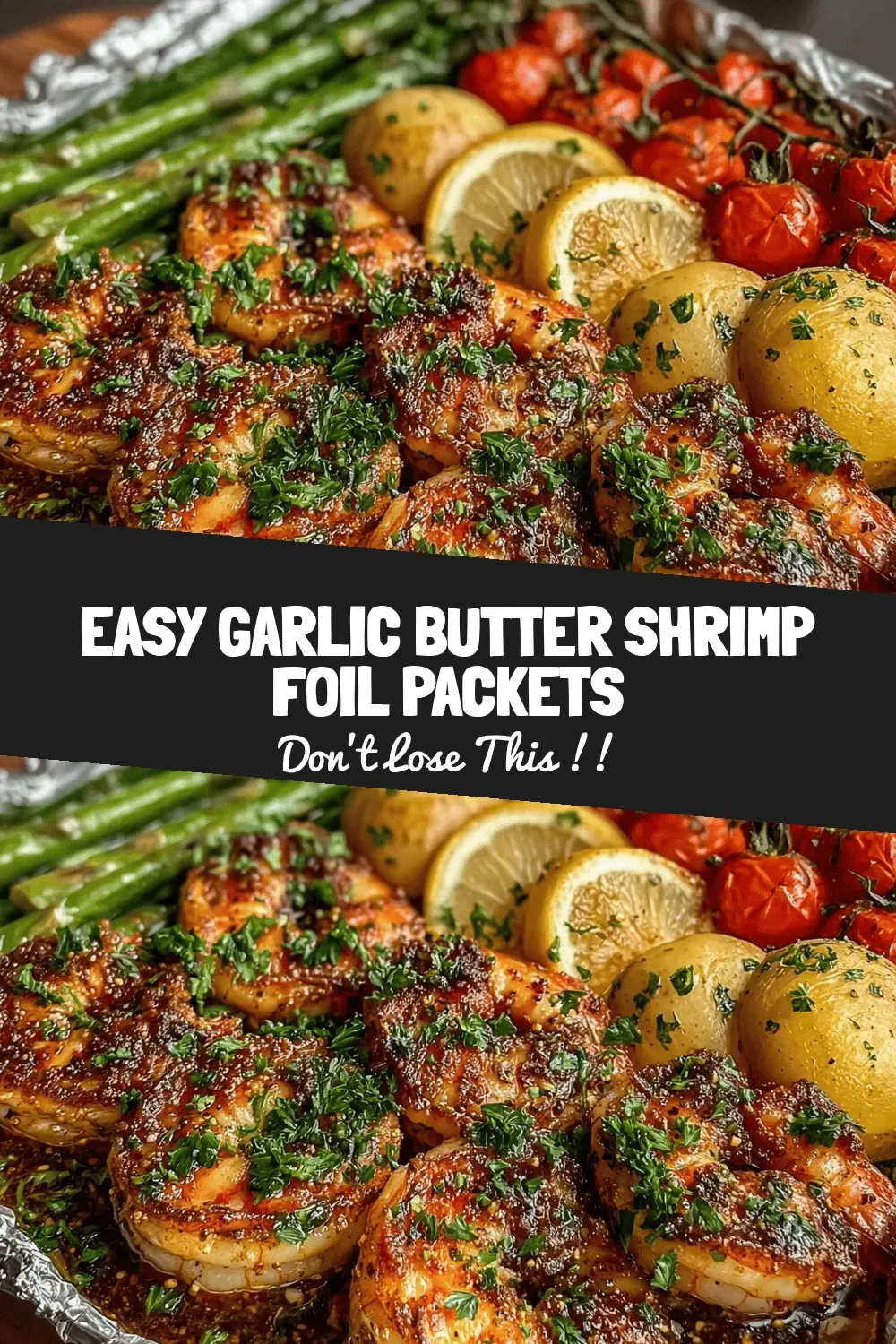 Easy Garlic Butter Shrimp Foil Packets