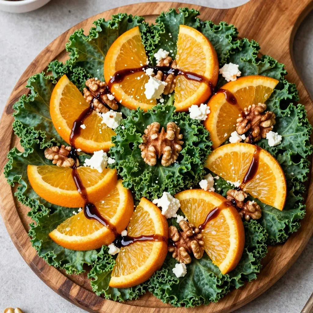 warm citrusflavored winter salads with kale and oranges