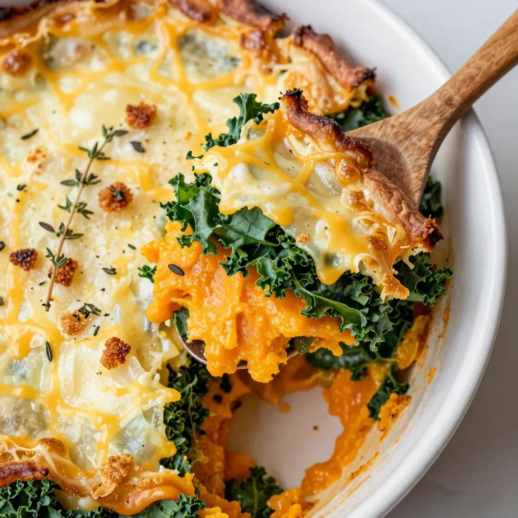 batch cooking sweet potato and kale casserole for january family nights