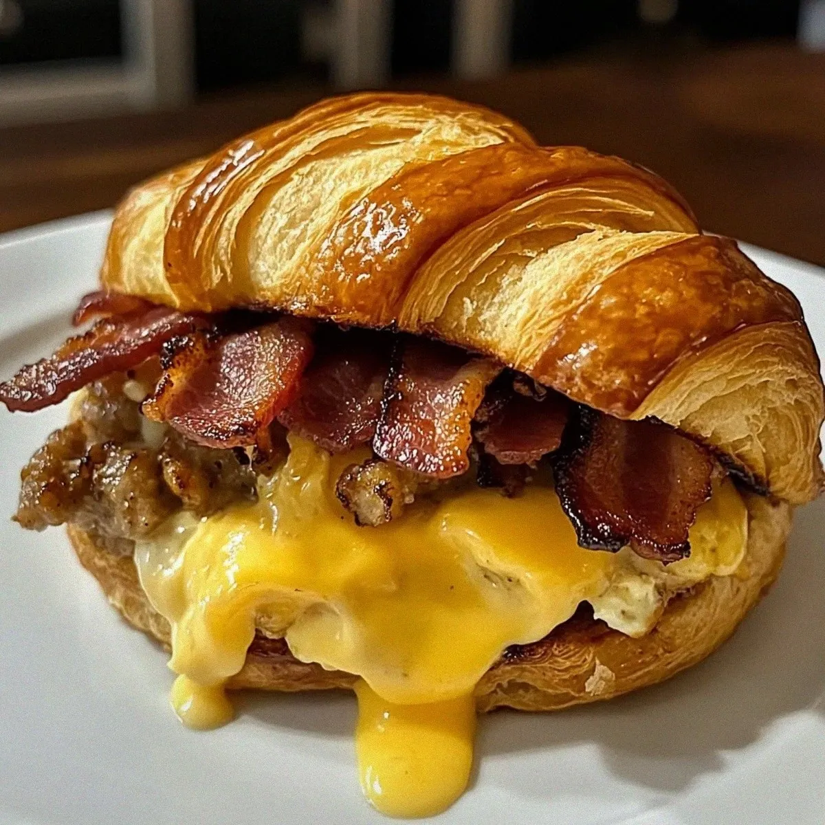 Irresistible Maple Mustard Croissant Breakfast Sandwiches