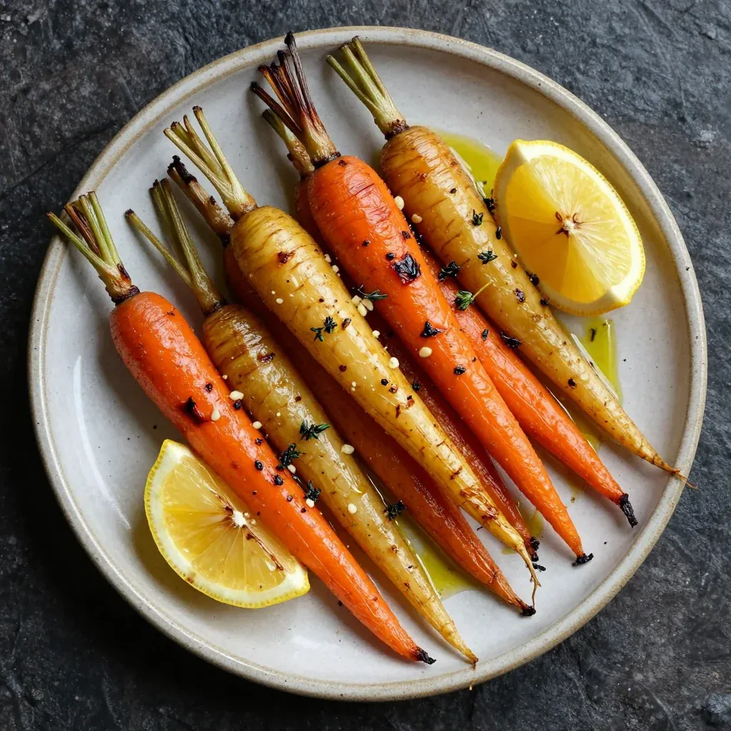 garlic roasted carrot and parsnip medley with lemon for budget dinners