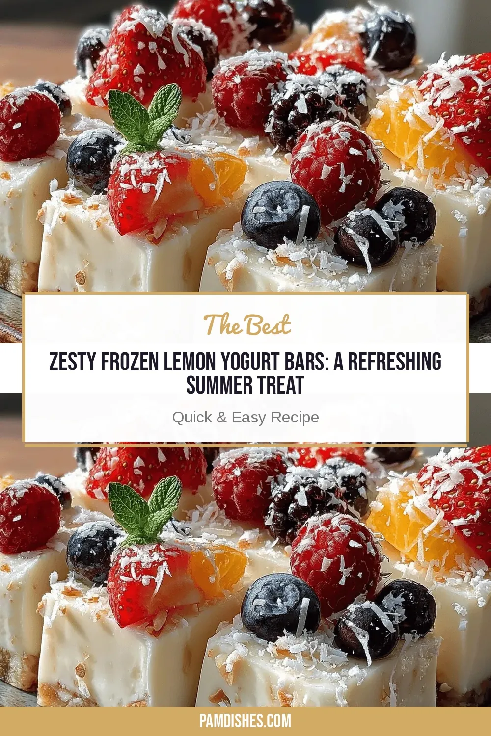 Zesty Frozen Lemon Yogurt Bars: A Refreshing Summer Treat