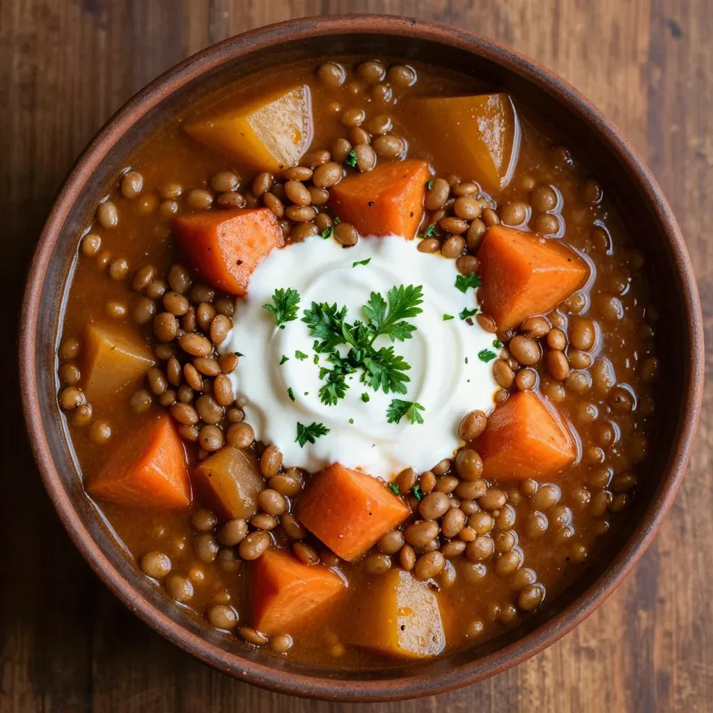 hearty onepot lentil and root vegetable stew for busy weeknights