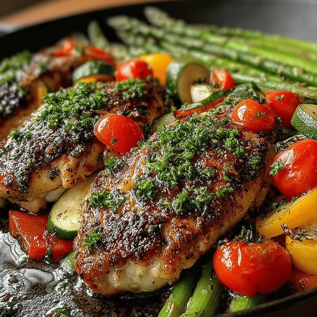 One-Pan Zesty Lemon Chicken & Vibrant Veggies