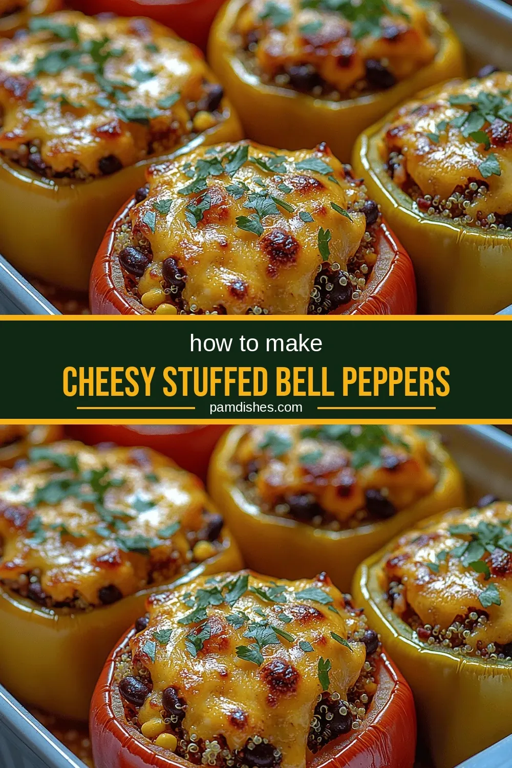 Cheesy Stuffed Bell Peppers Delight: A Flavorful and Nutritious Dish