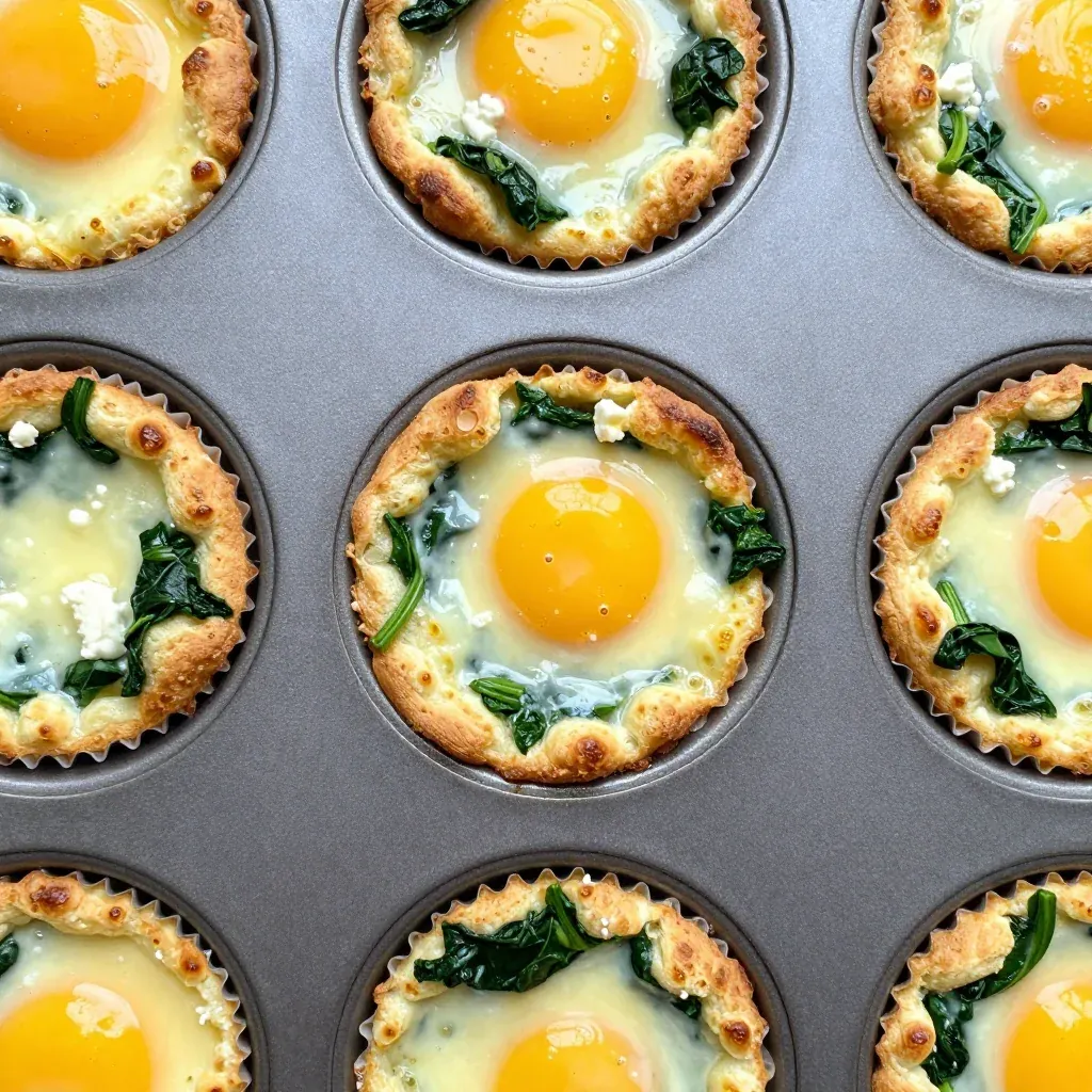 Freezer-Friendly Breakfast Cups with Spinach and Egg
