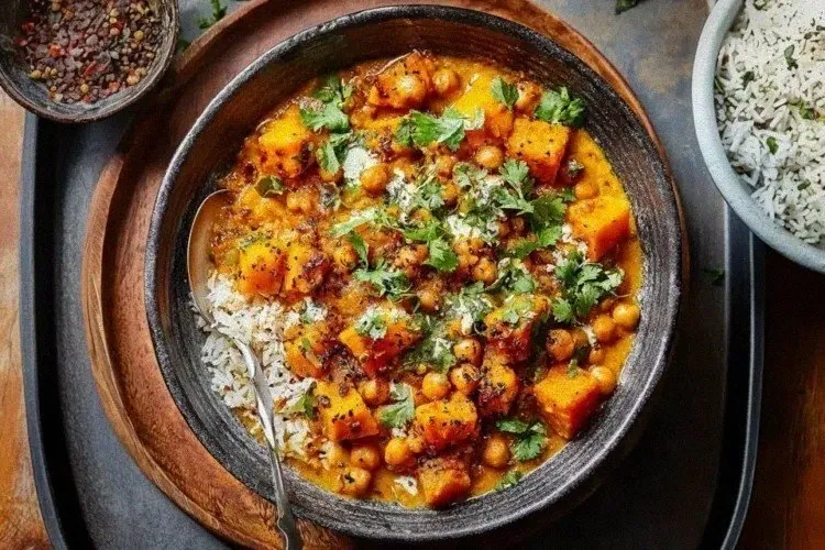 The Story Behind Roasted Pumpkin Chickpea Curry