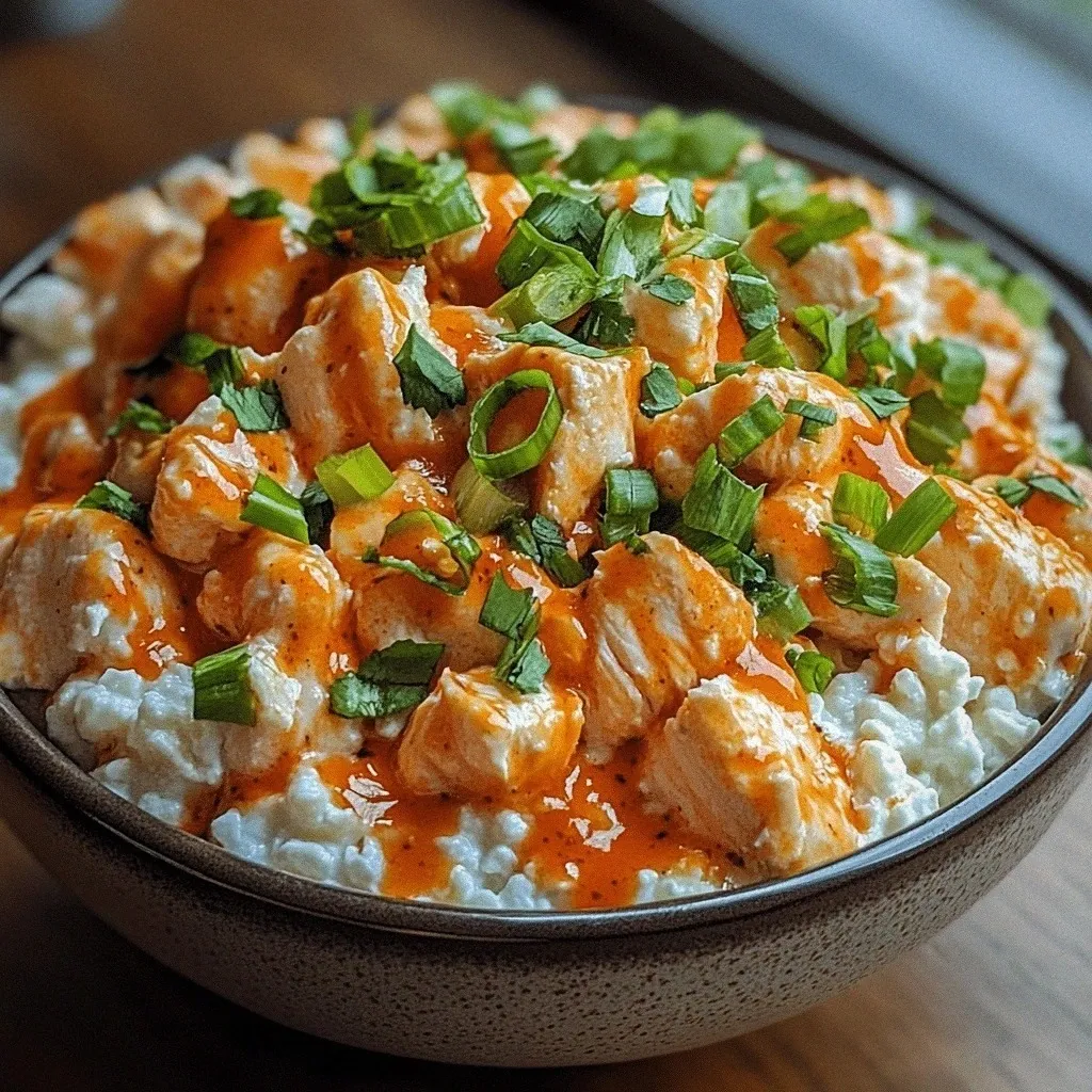 Buffalo Chicken Cottage Cheese Bowl