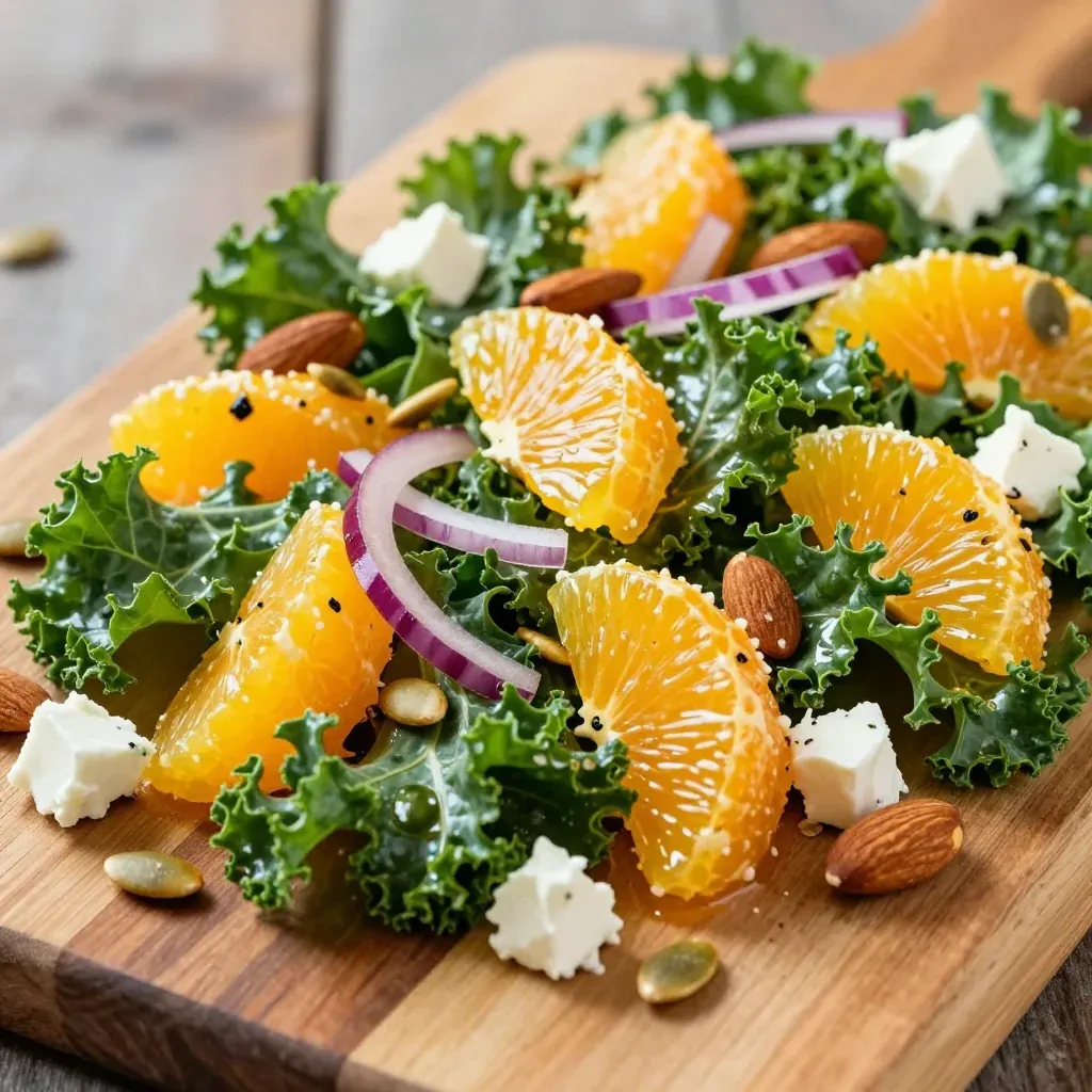 warm citrusflavored winter salads with kale and oranges