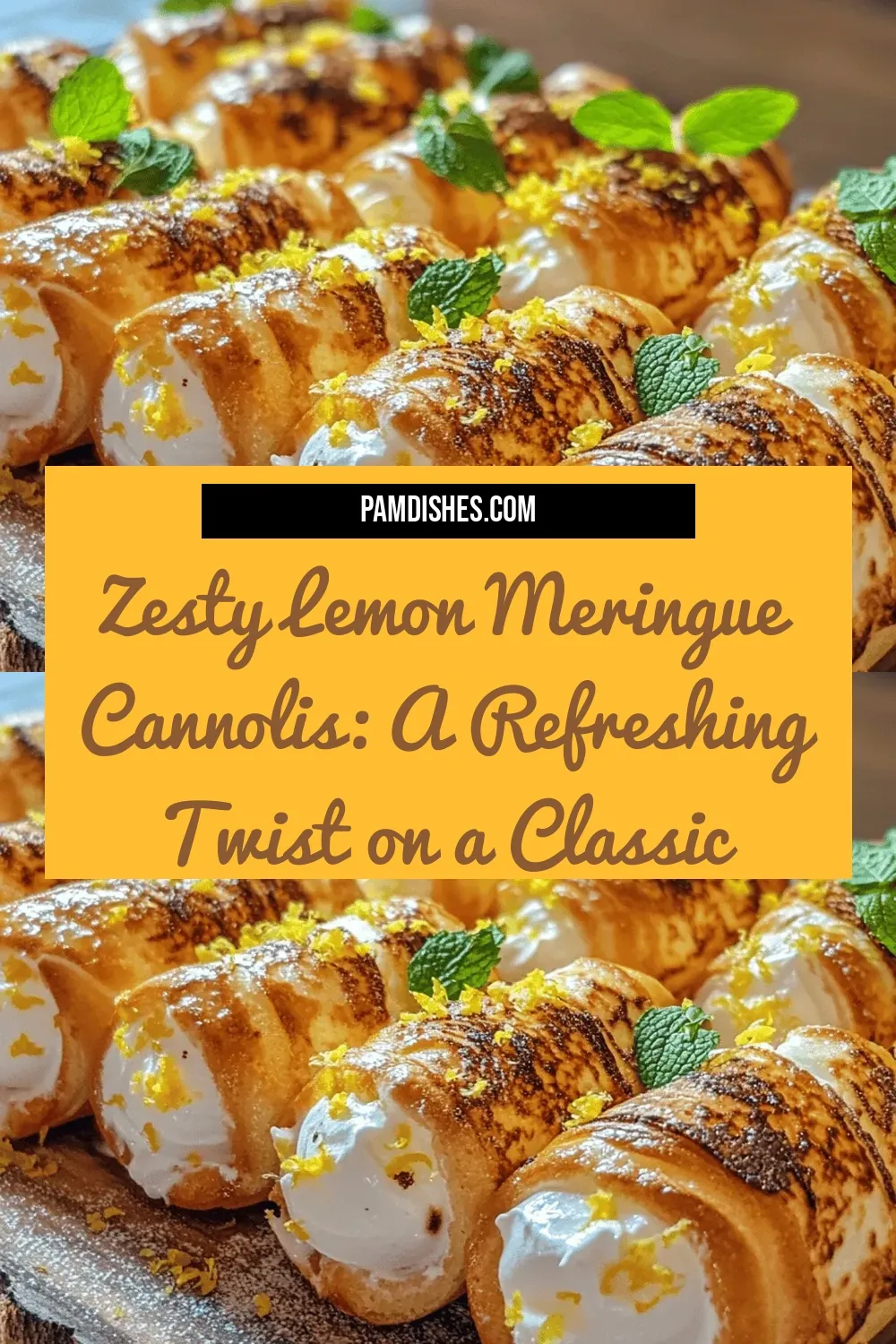 Zesty Lemon Meringue Cannolis: A Refreshing Twist on a Classic Dessert