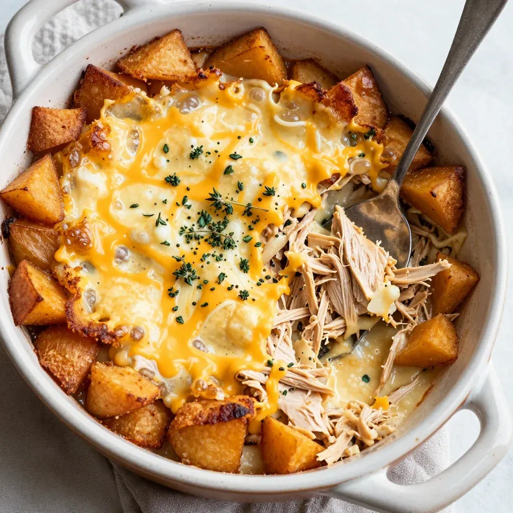 budget friendly chicken and sweet potato casserole for cold evenings