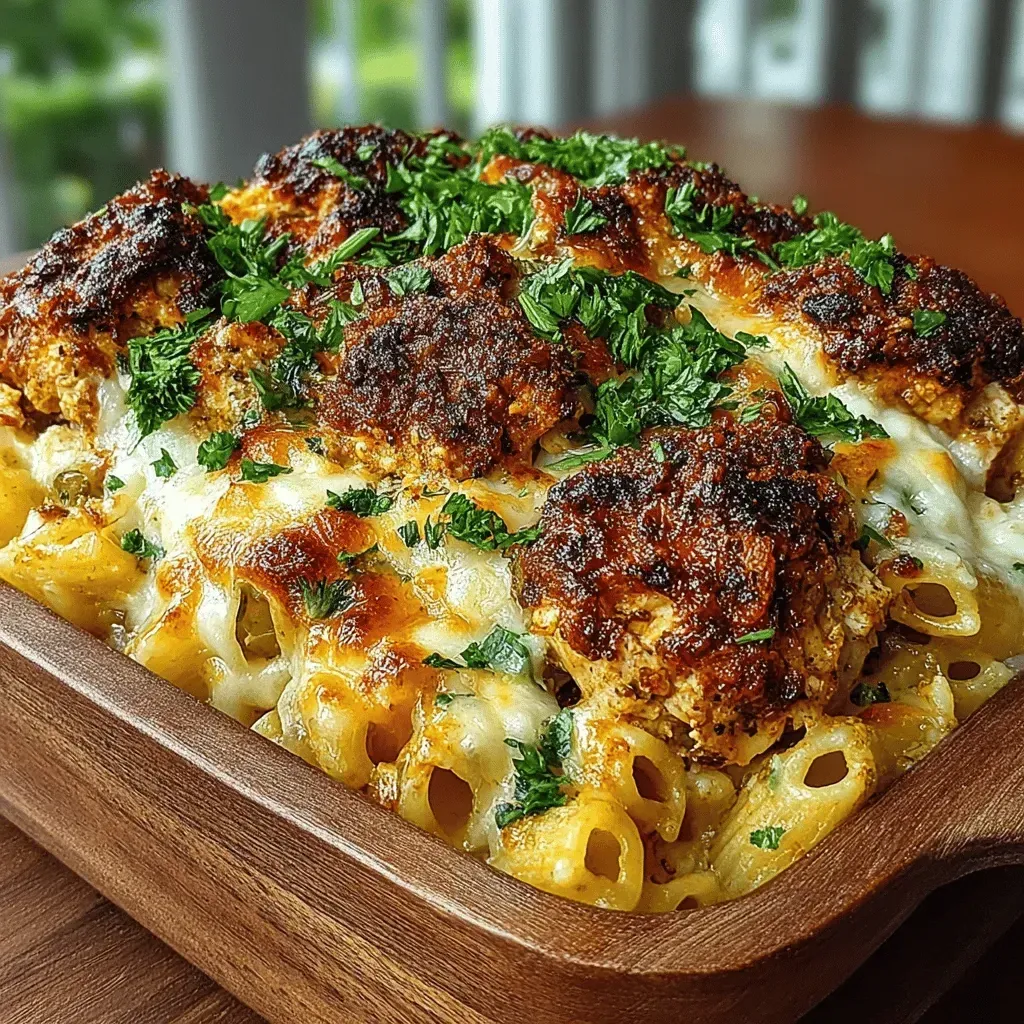 Spicy Green Chili Chicken Pasta Bake