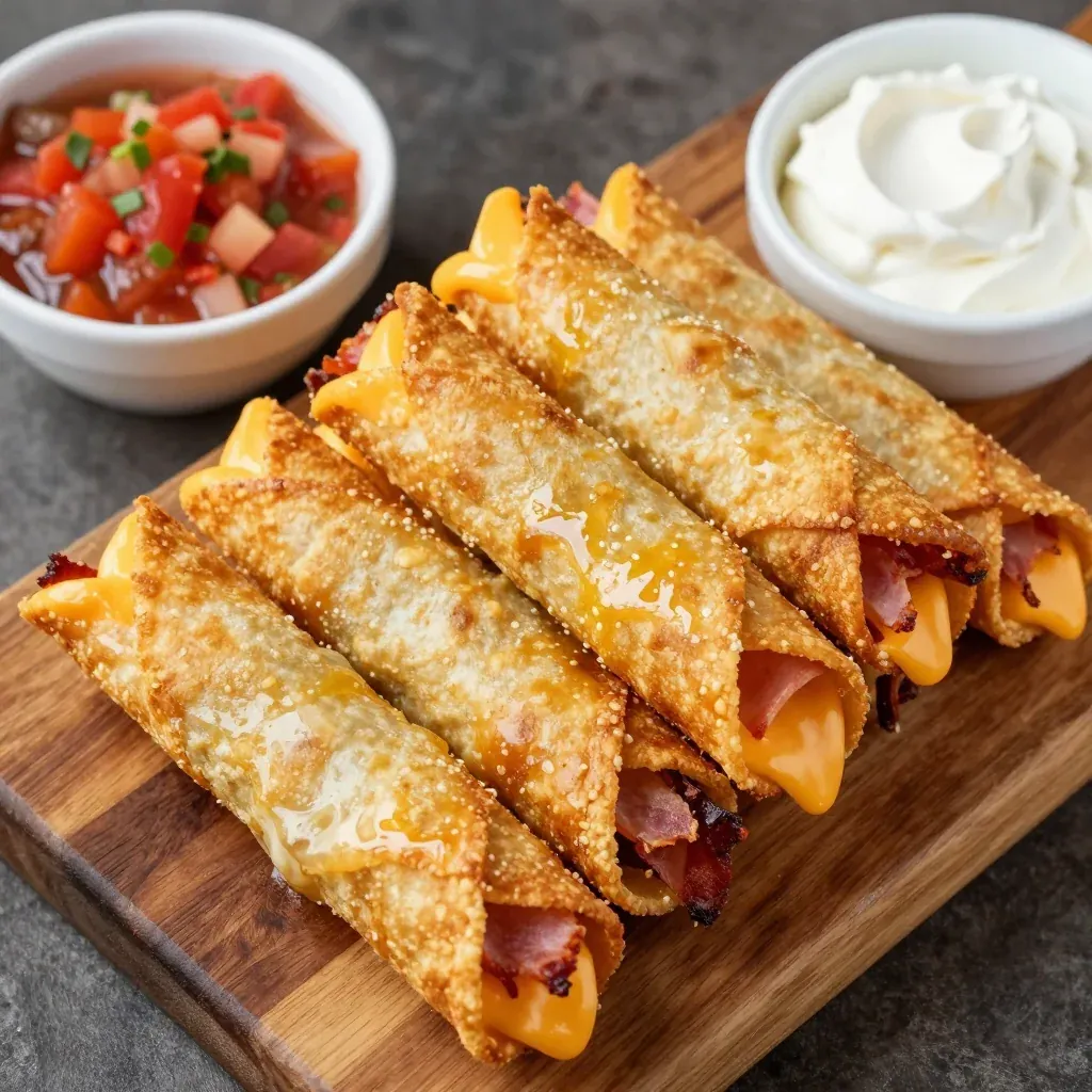 Freezer Friendly Breakfast Taquitos with Ham and Cheddar