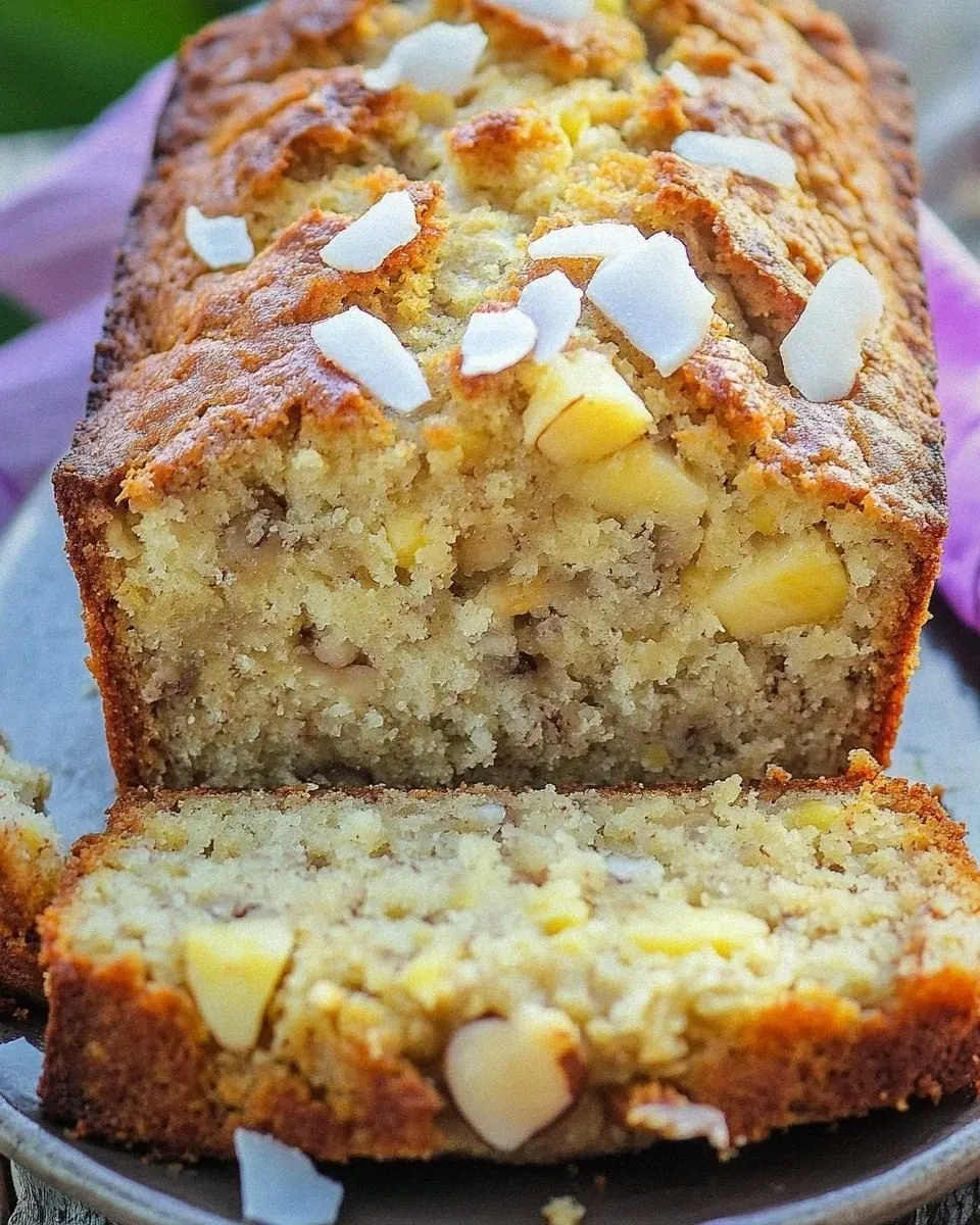 Tropical Bliss: Hawaiian Banana Bread with Pineapple, Coconut & Macadamia Nuts