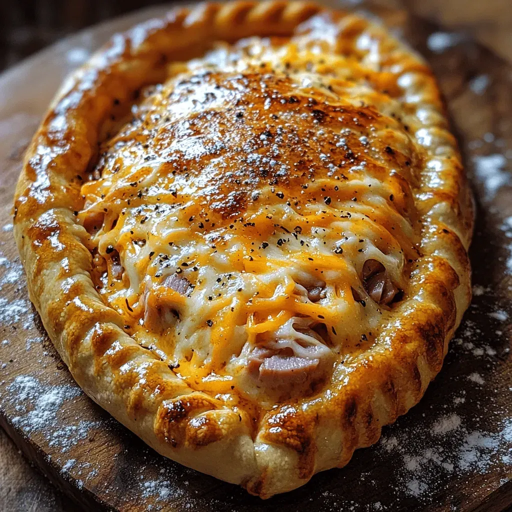 Cheesy Ham Delights Calzone: A Comfort Food Favorite