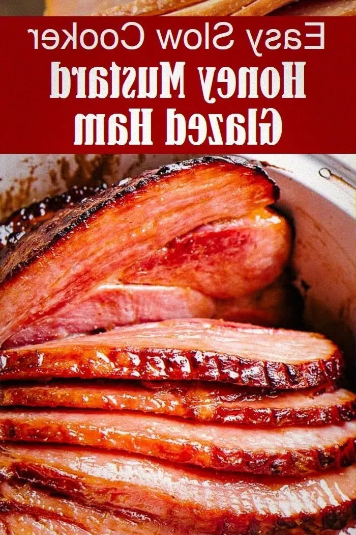 Slow Cooker Honey Mustard Glazed Ham