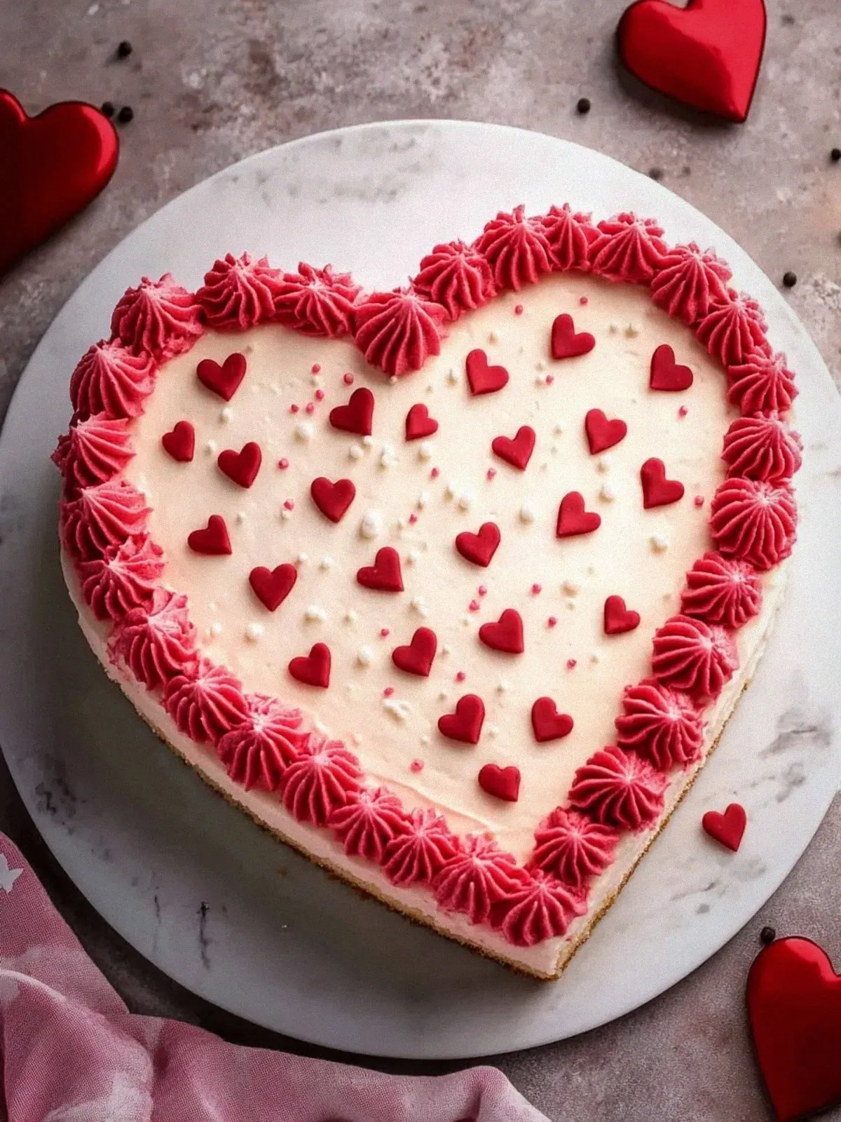 Decadent Heart Shaped Cake for a Romantic Celebration