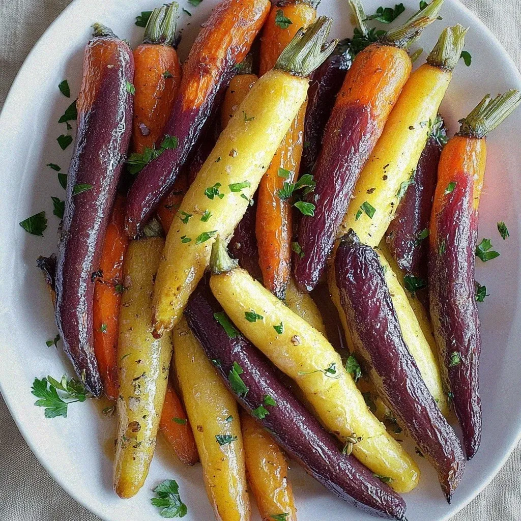 Delightful Honey Roasted Colorful Carrots Recipe