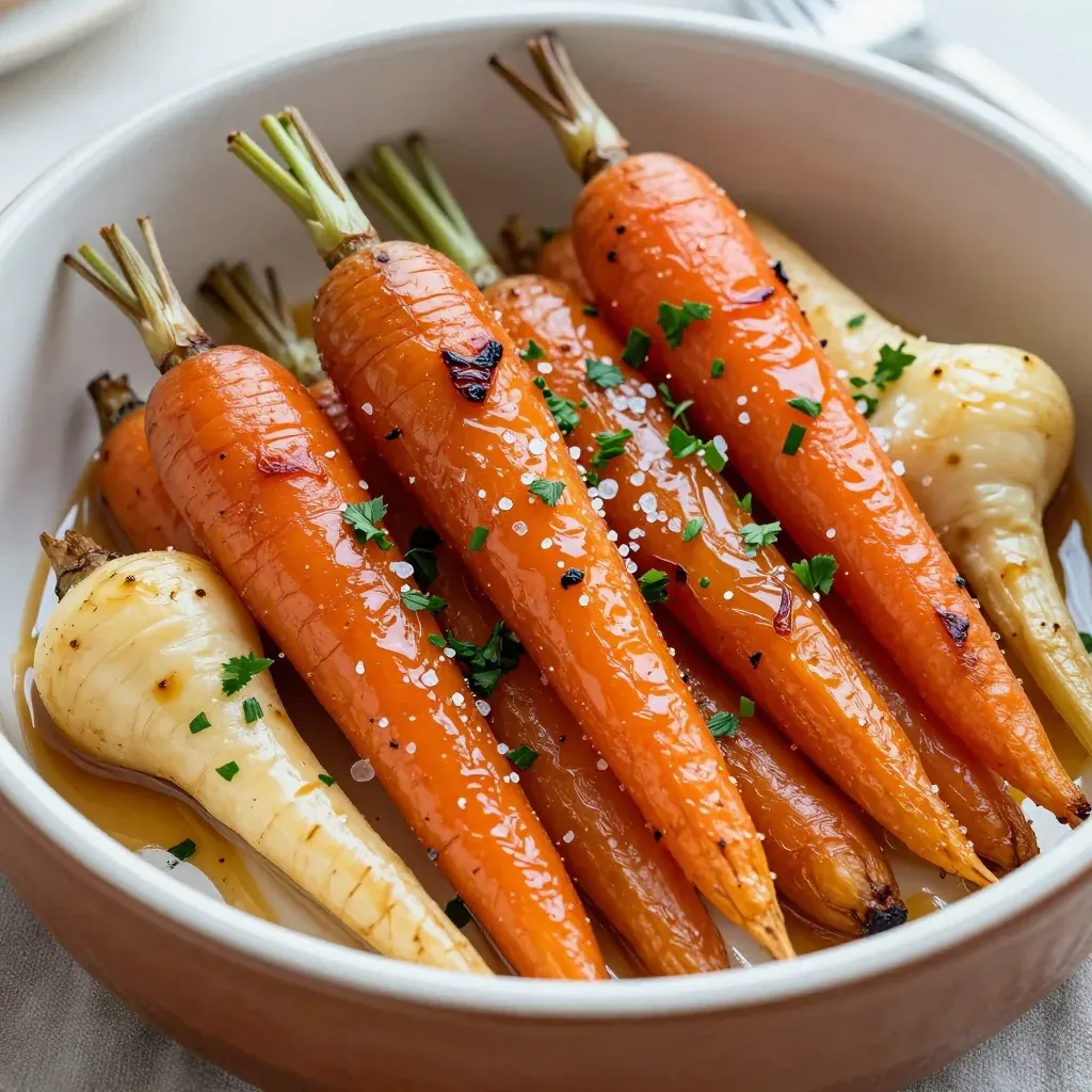 roasted carrots and parsnips with maple glaze for family side dishes
