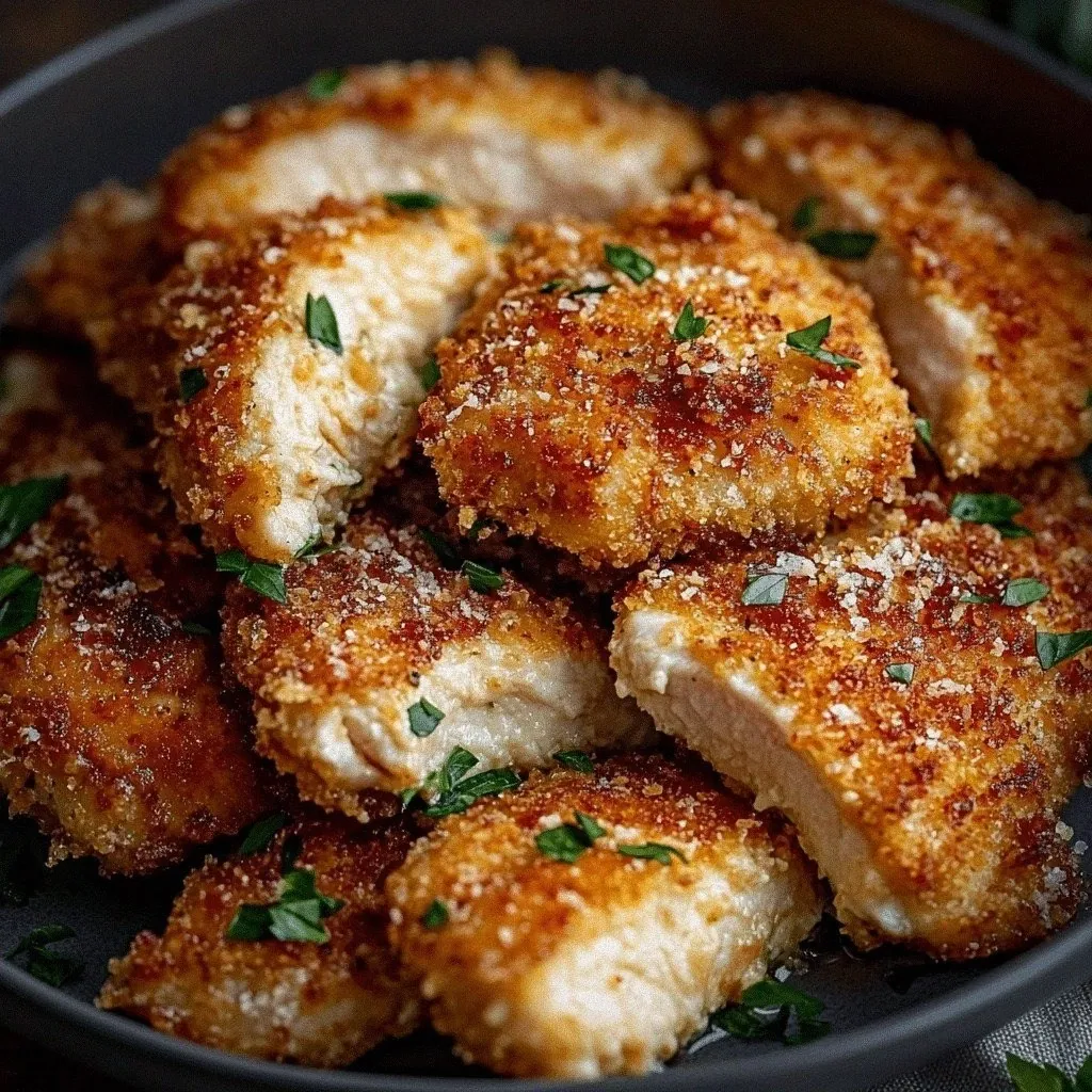 Crispy Parmesan Crusted Chicken