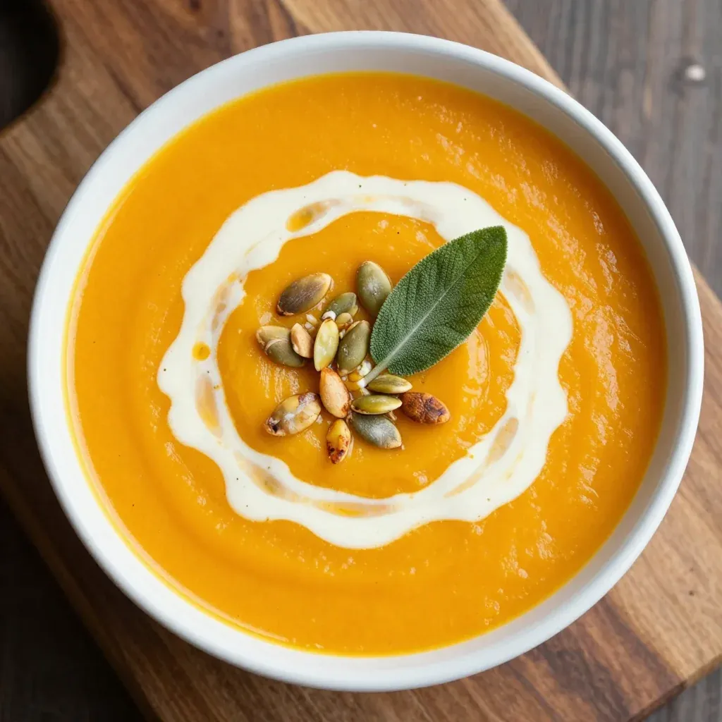 creamy butternut squash and garlic soup for winter meal prep