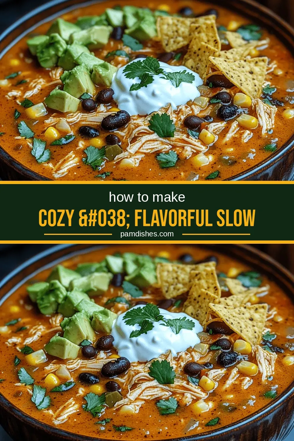 Cozy & Flavorful Slow Cooker Chicken Tortilla Soup