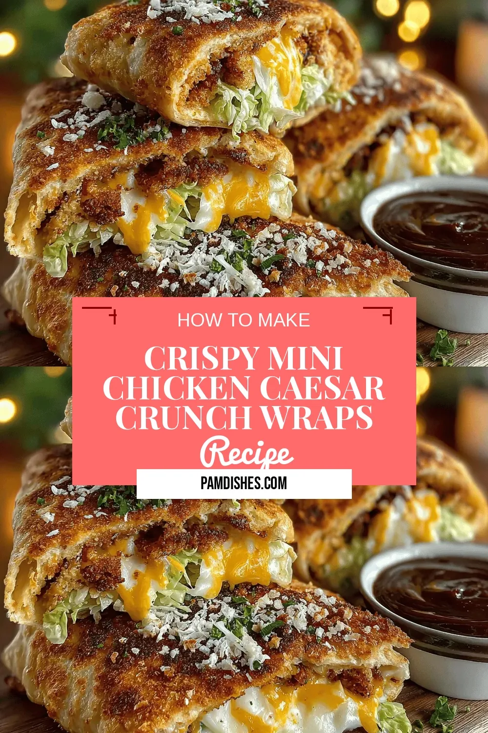 Crispy Mini Chicken Caesar Crunch Wraps