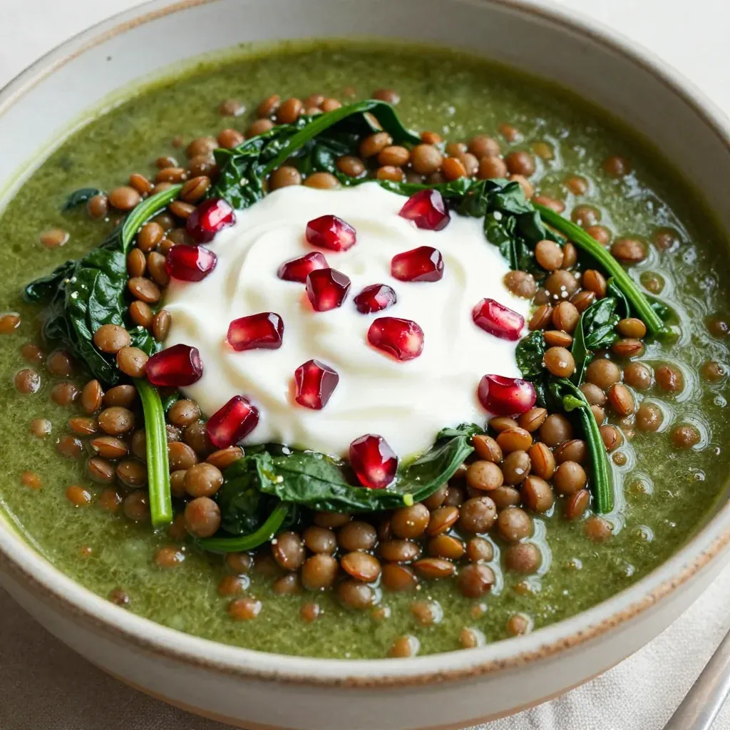 healthy batchcooked spinach and lentil stew for cold evenings