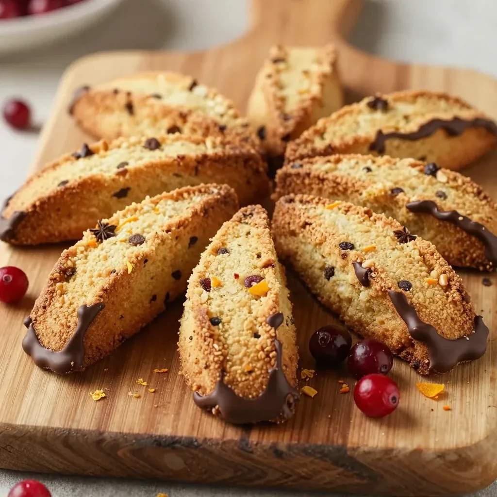 Gingerbread Biscotti with Rich Chocolate Drizzle for Holiday Snacking
