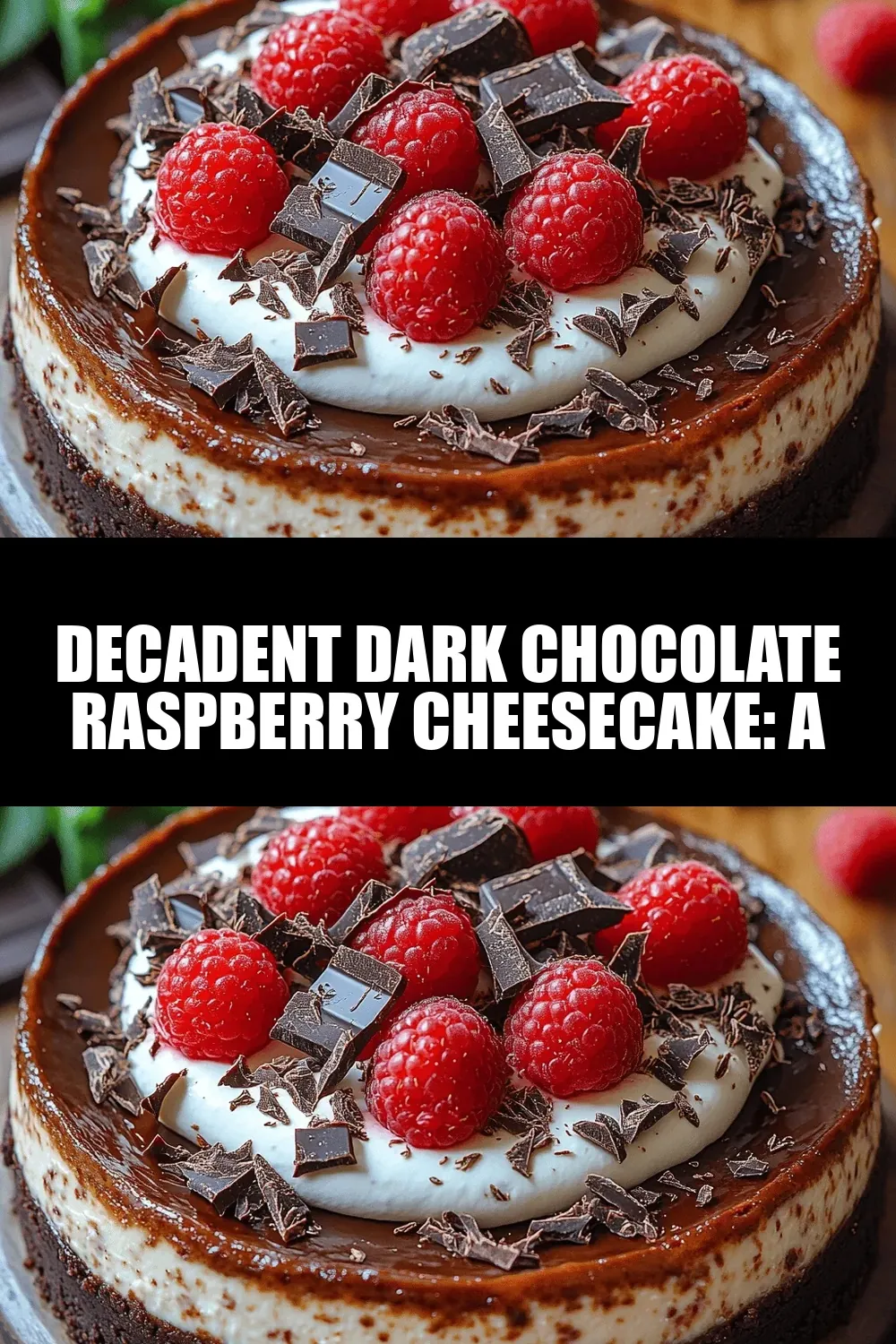 Decadent Dark Chocolate Raspberry Cheesecake: A Heavenly Delight