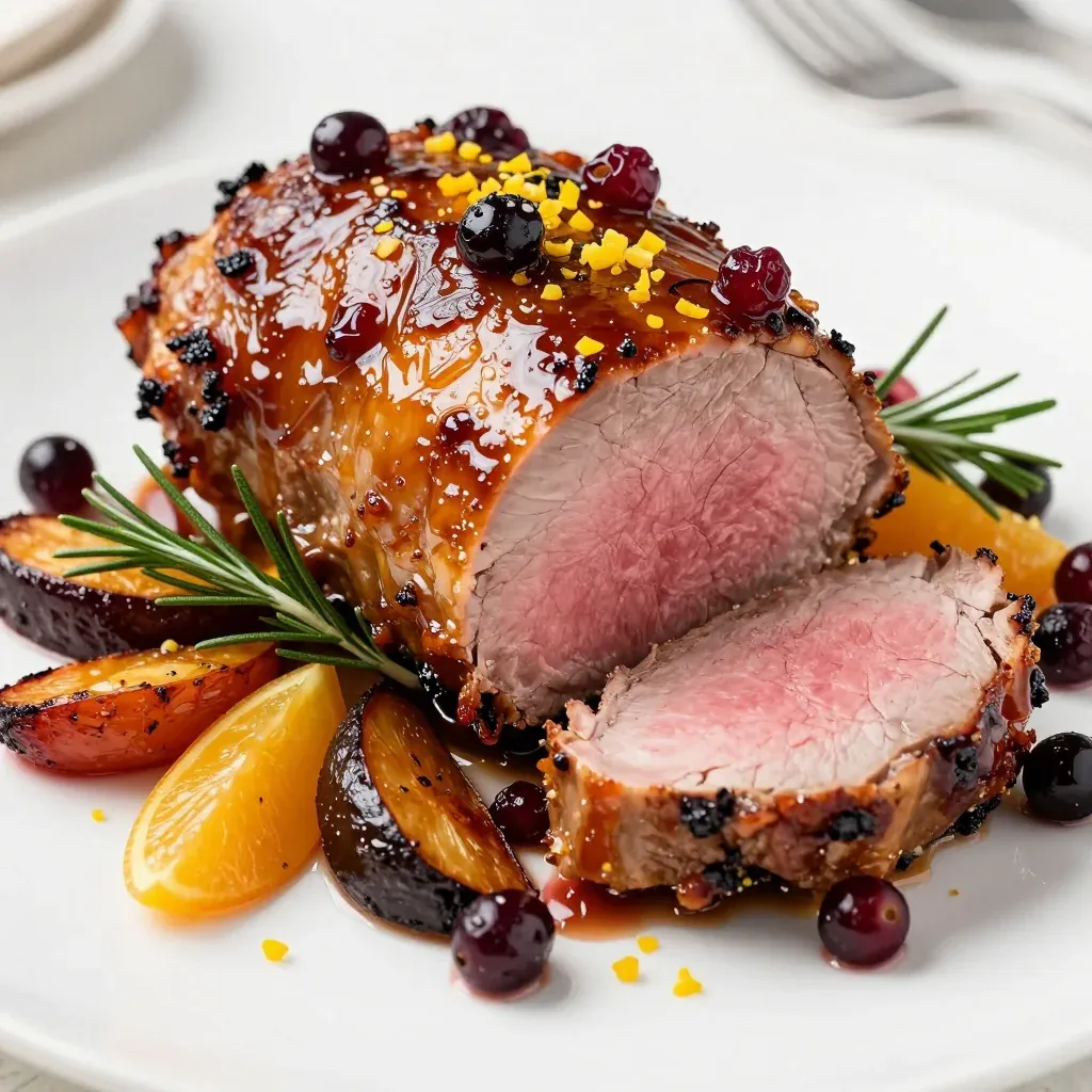 cranberry and citrus glazed pork tenderloin for holiday dinner