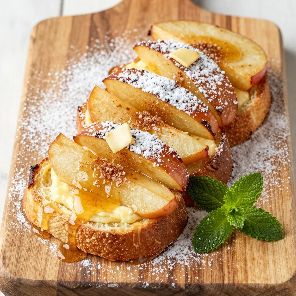 Warm Apple Cinnamon French Toast for New Year's Day Brunch