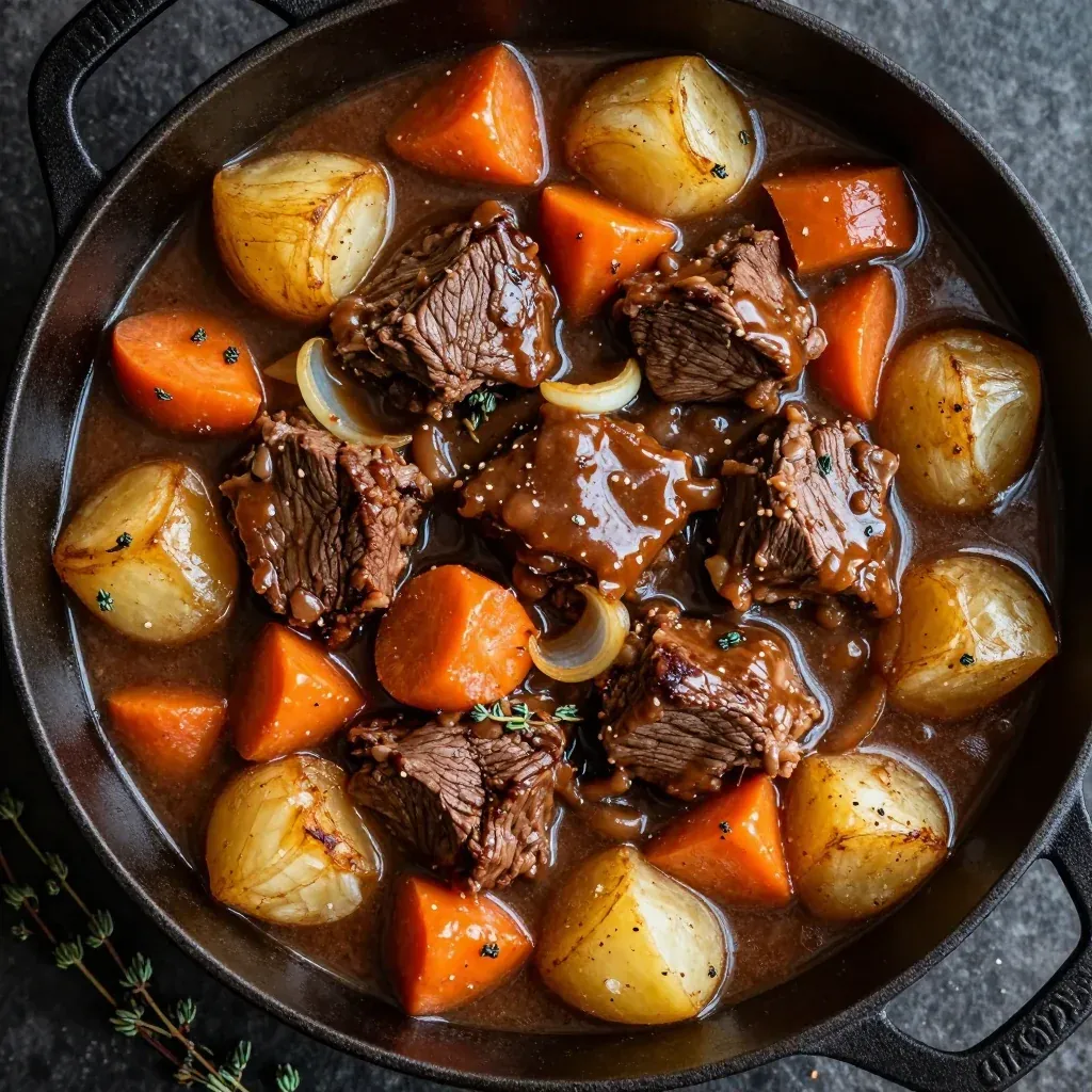 Slow Cooker Guinness Beef Stew for NFL Playoffs