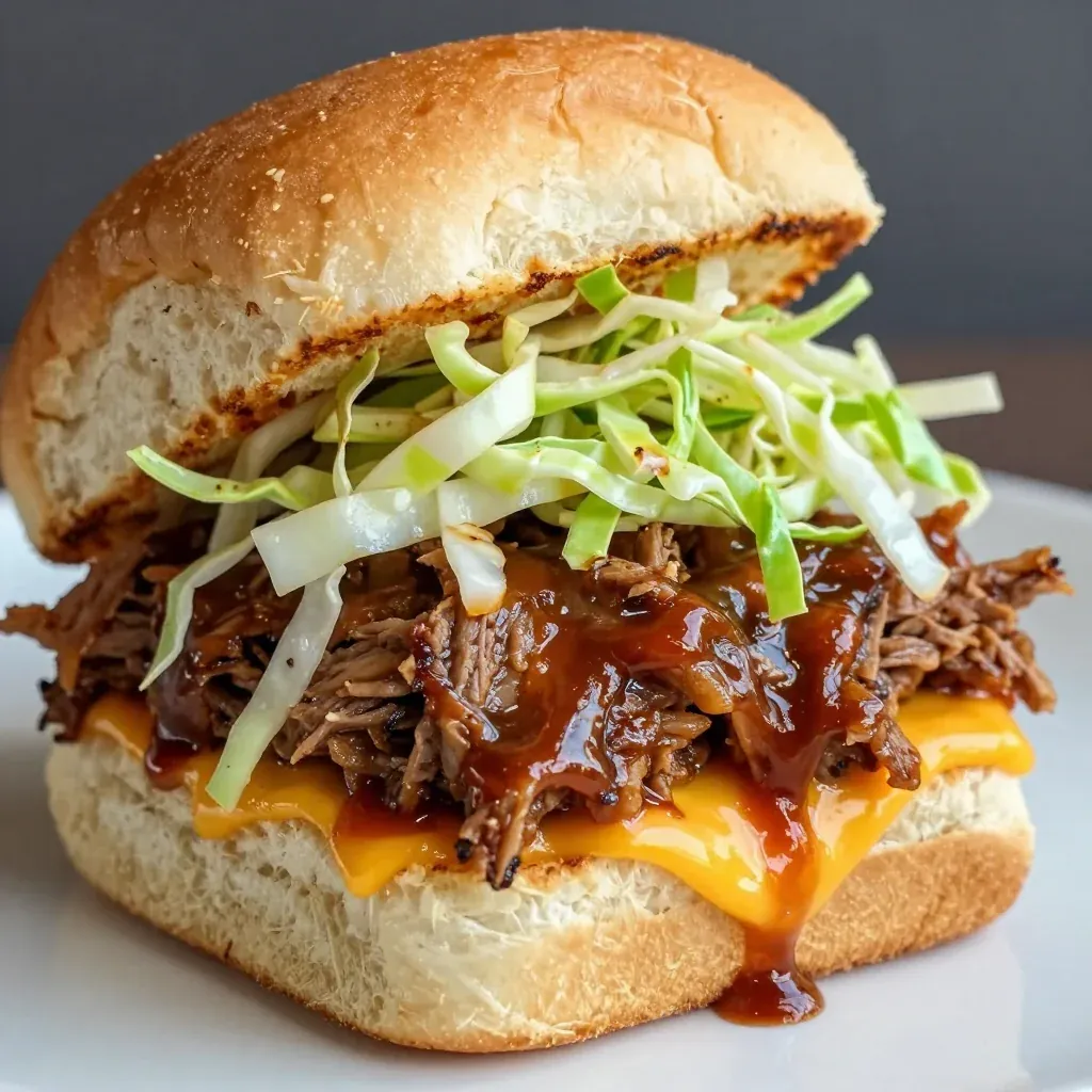 NFL Playoff Slow Cooker BBQ Pulled Pork Sliders for a Crowd