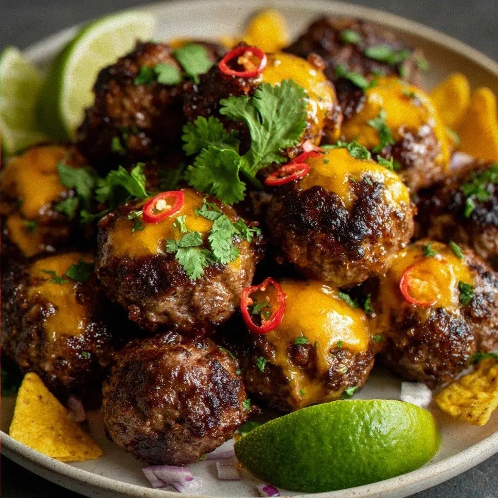 Cheesy Chili Lime Meatballs
