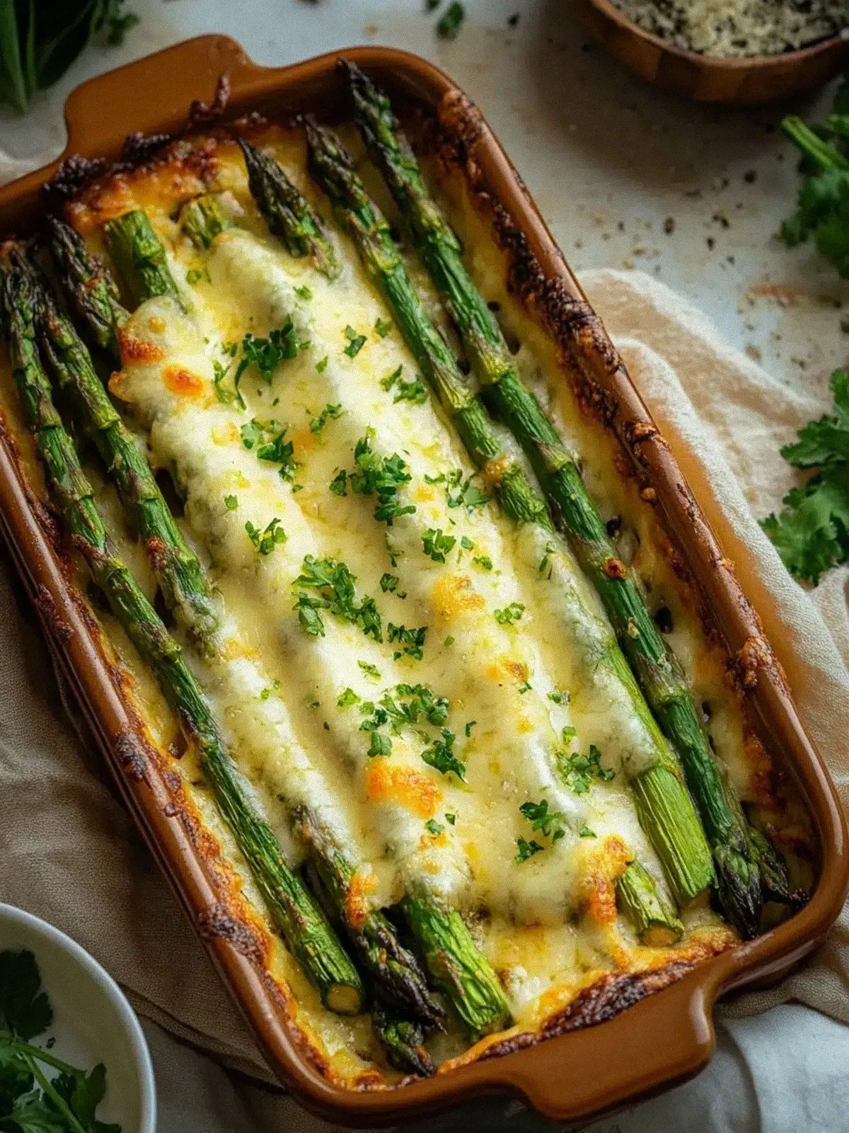 Irresistible Cheesy Baked Asparagus You Can’t Resist!