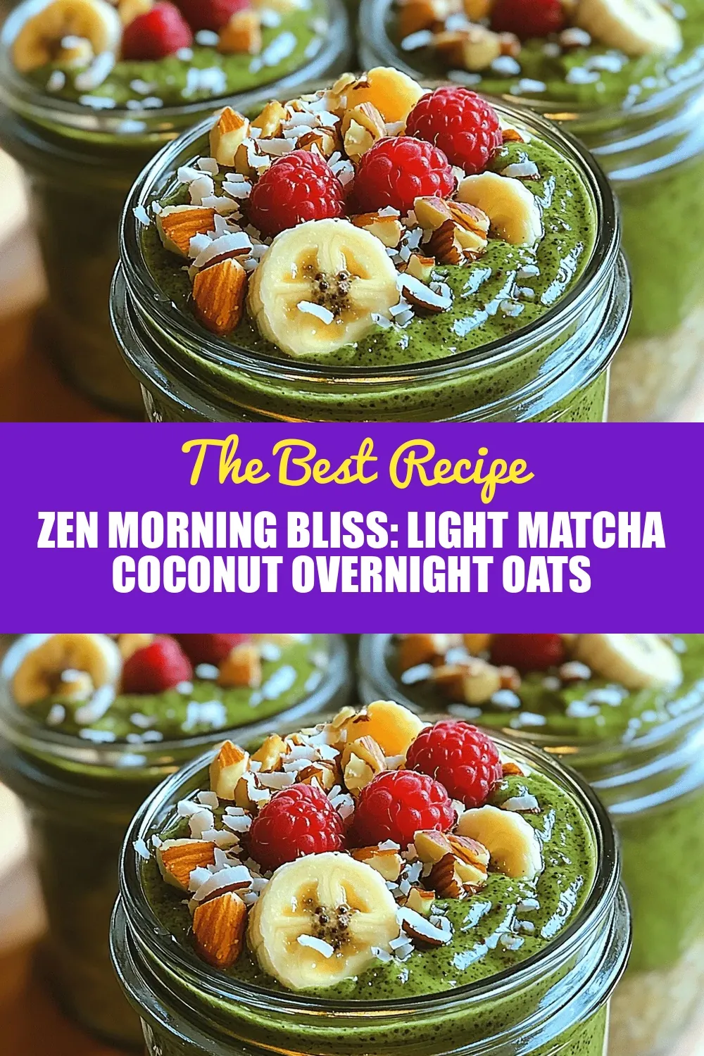 Zen Morning Bliss: Light Matcha Coconut Overnight Oats