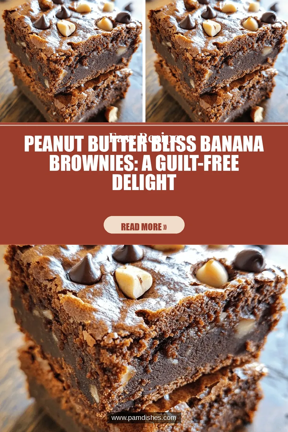 Peanut Butter Bliss Banana Brownies: A Guilt-Free Delight