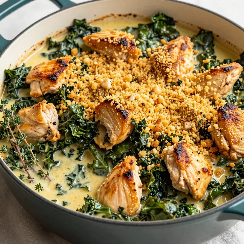 one pot chicken and kale casserole perfect for busy weeknight suppers