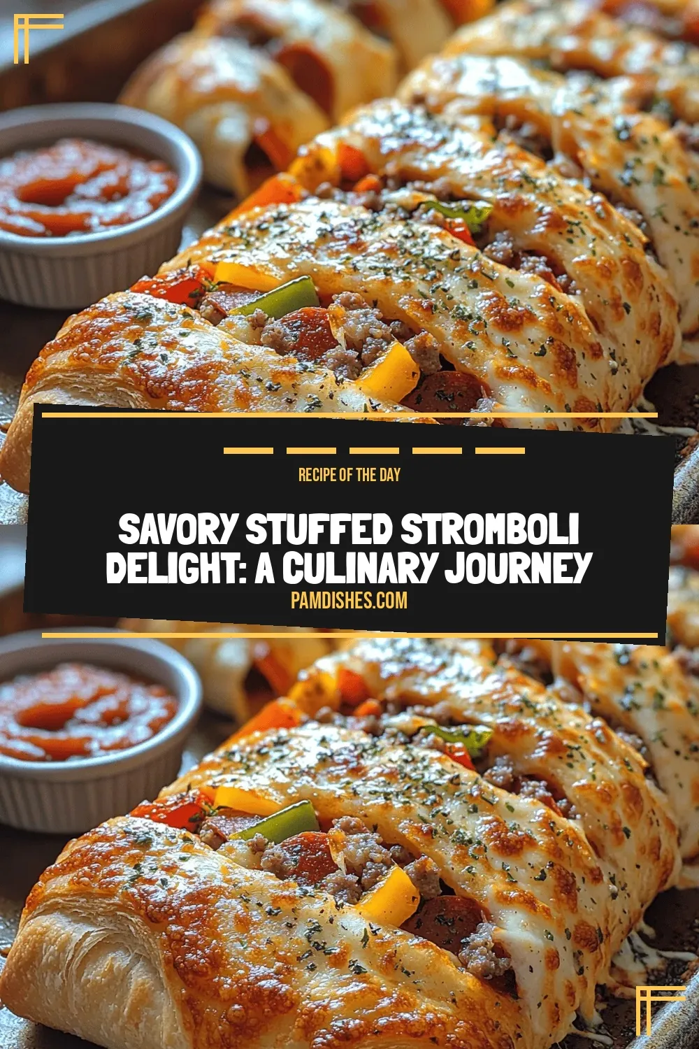 Savory Stuffed Stromboli Delight: A Culinary Journey Through Italian Flavors