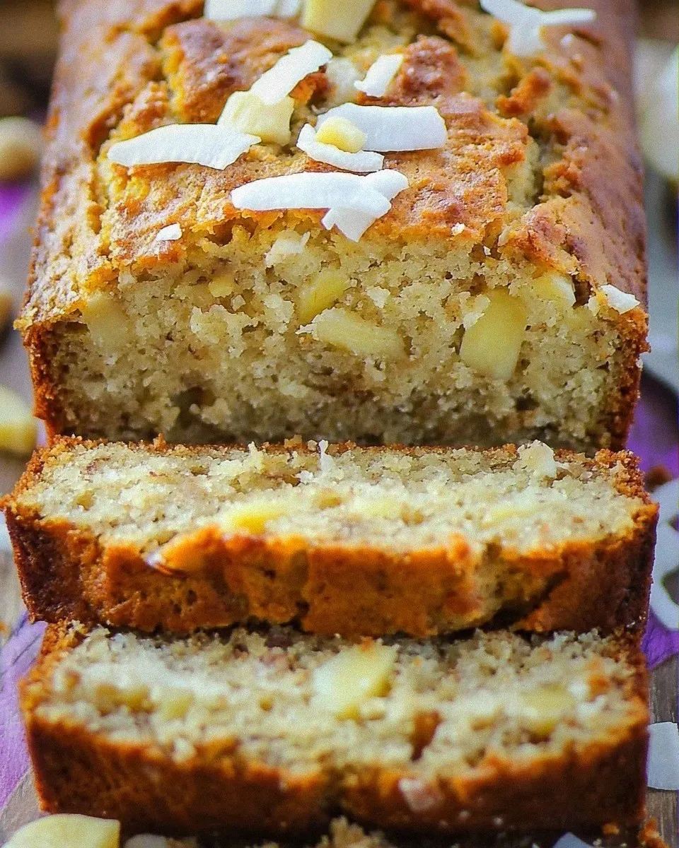 Tropical Bliss: Hawaiian Banana Bread with Pineapple, Coconut & Macadamia Nuts