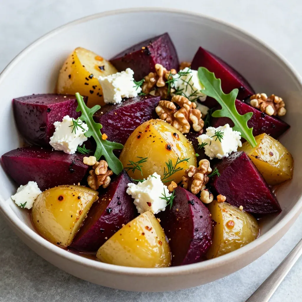 budgetfriendly roasted beet and potato salad for family suppers