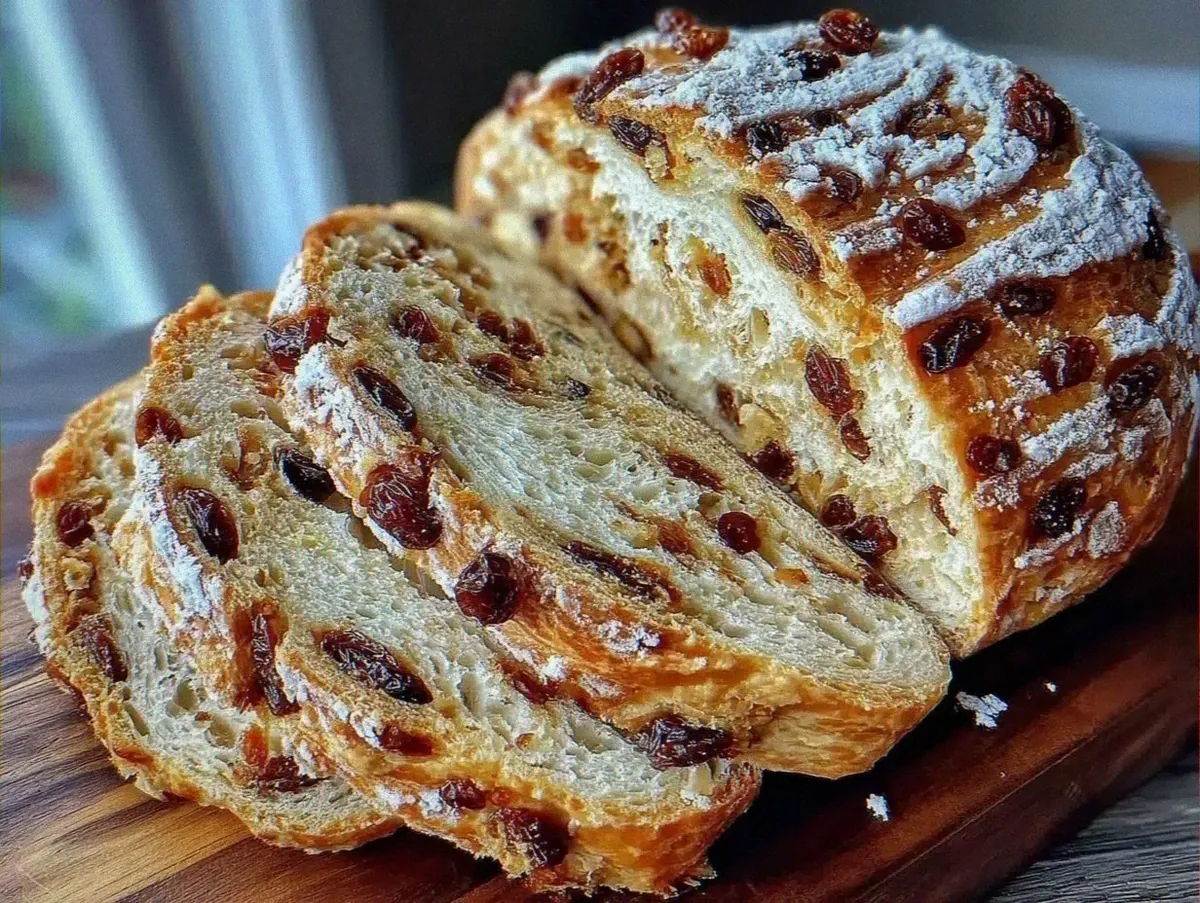 Easy No Knead Cinnamon Raisin Bread Recipe Perfect for Homemade Breakfast