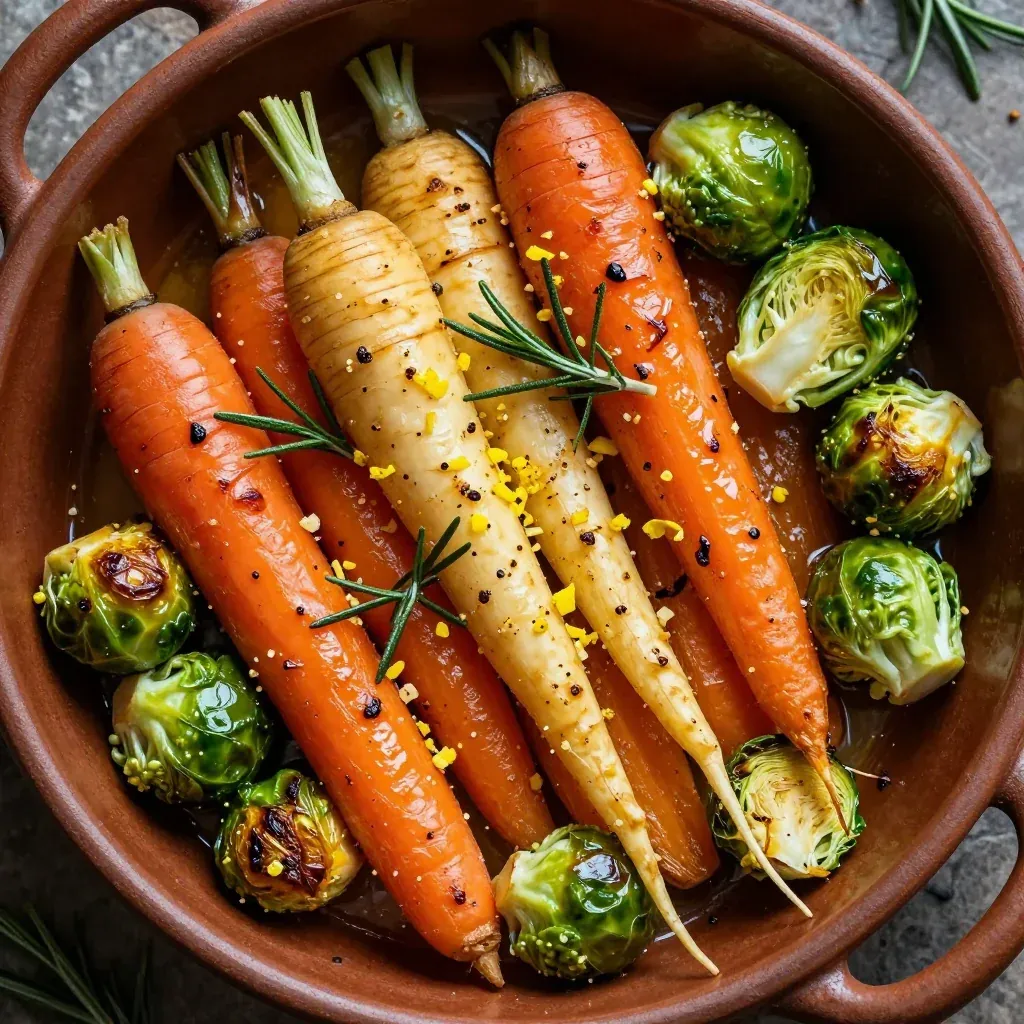 budgetfriendly garlic and lemon roasted winter vegetable bake