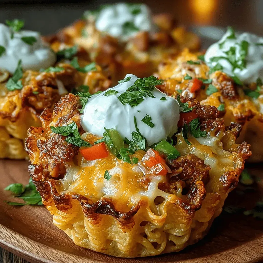 Crispy Chicken Fajita Pasta Cups: A Flavorful Delight