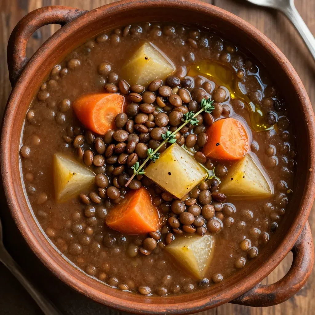 batch cooking onepot lentil and root vegetable soup for family evenings