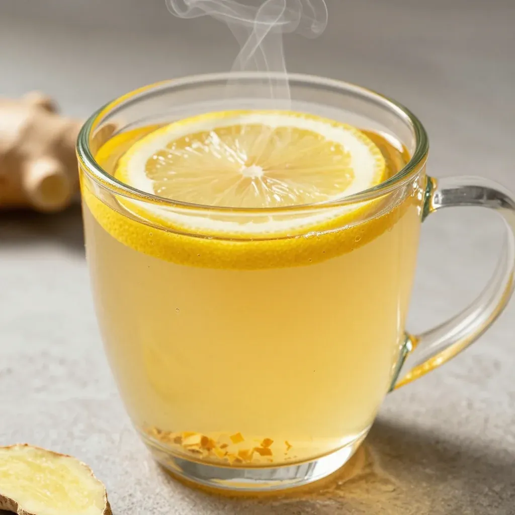 New Year's Day Lemon and Ginger with Warm Water