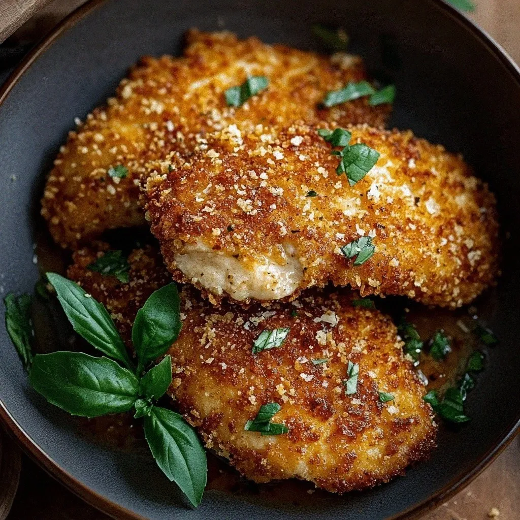 Crispy Parmesan Crusted Chicken