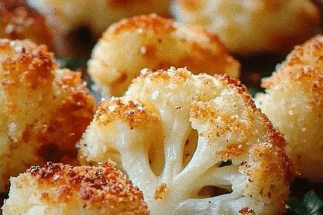 Crispy Roasted Garlic Parmesan Cauliflower Bites